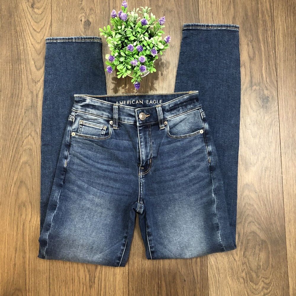 American Eagle 🦅 Women Denim Jeans Hi Rise Jegging - Picture 4 of 10